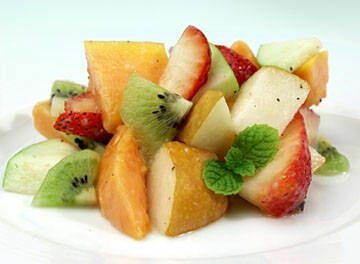 Fruit Salad with Papaya Seed Dressing