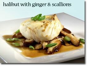 Halibut with Ginger and Scallions