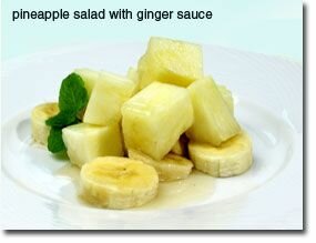 Pineapple Salad with Ginger Syrup